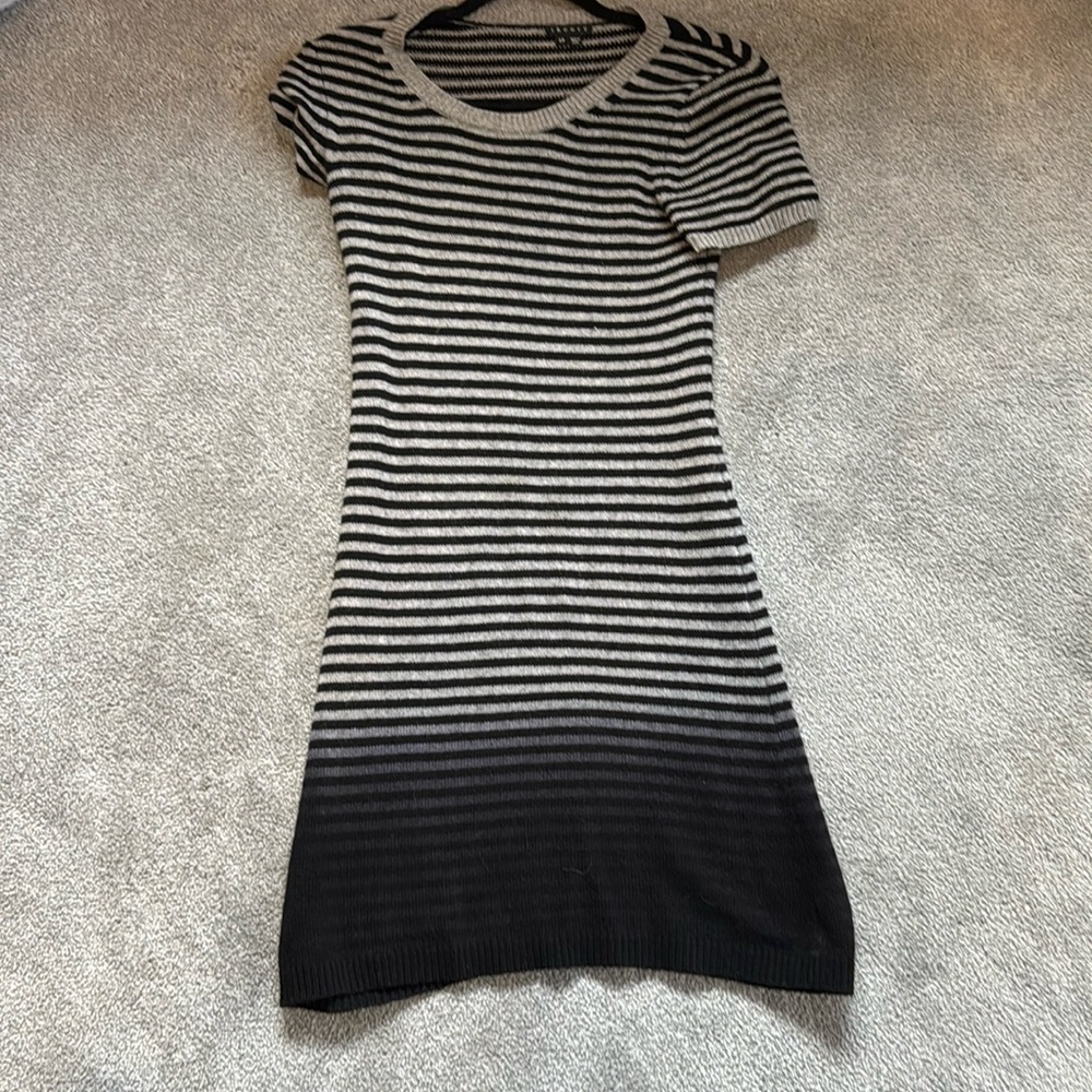 Theory 100% Cashmere Striped Ombré Dress, SP